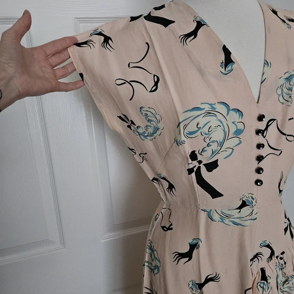 Rare Trashy Diva Slap and Tickle Pink Rayon Dress - Picture 4 of 13